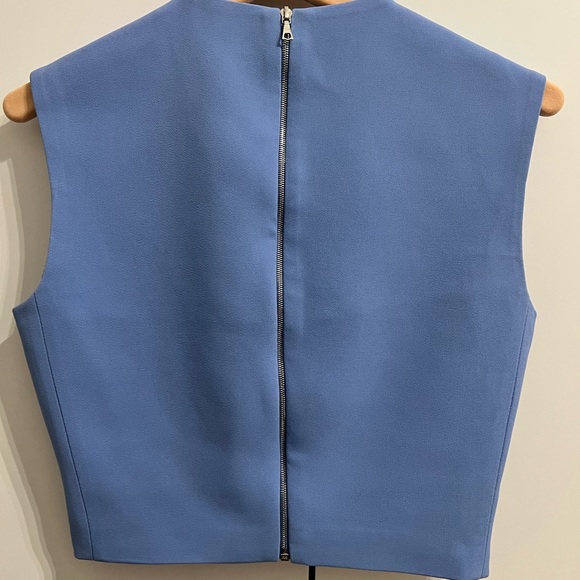 DAVID KOMA Crystal detailed Cutout Crepe Crop Top (UK6) - Picture 10 of 12